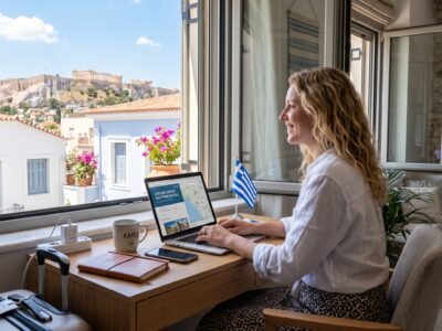 digital nomad accommodation in Greece, monthly rentals in Greece, furnished apartments in Greece, digital nomad Greece, remote work in Greece, Athens for digital nomads, Kalamata for digital nomads, Greece digital nomad visa