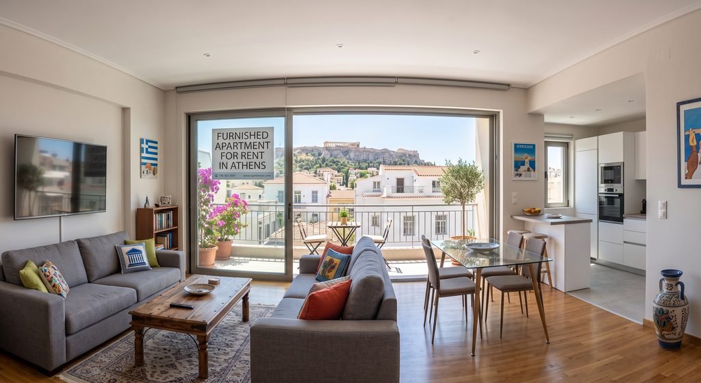 furnished apartment for rent in Athens